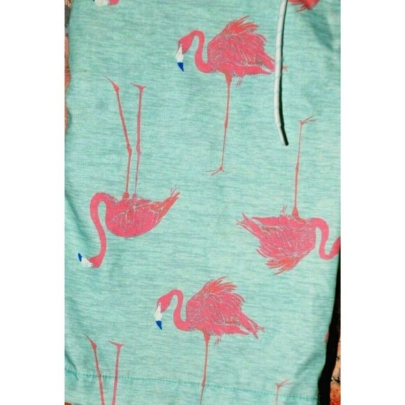 St. John's Bay Men's Swimming Trunks Size M Pockets Flamingos Elastic Tie Waist - Picture 3 of 8